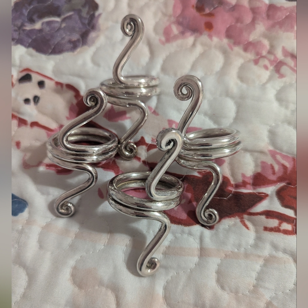 Silver plated napkin rings